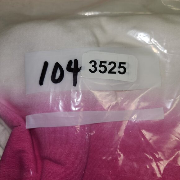 Crown & Ivy Womens L Pink & White Ombre Short Sleeve Ruffle Hem Tunic Top 3525 - Picture 8 of 8